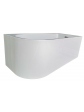 Acrylic free standing back-to-wall bathtub, model NOLA white 170x75x58 cm - 1